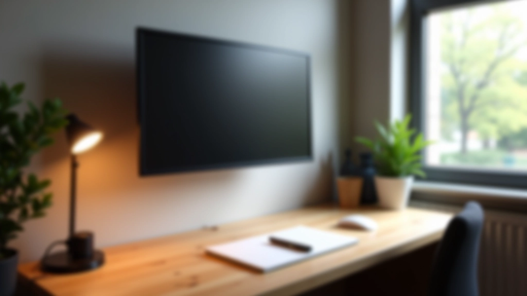 Schoon bureauoppervlak met alleen een notitieboek, pen en kopje koffie, minimalistisch ingedeeld