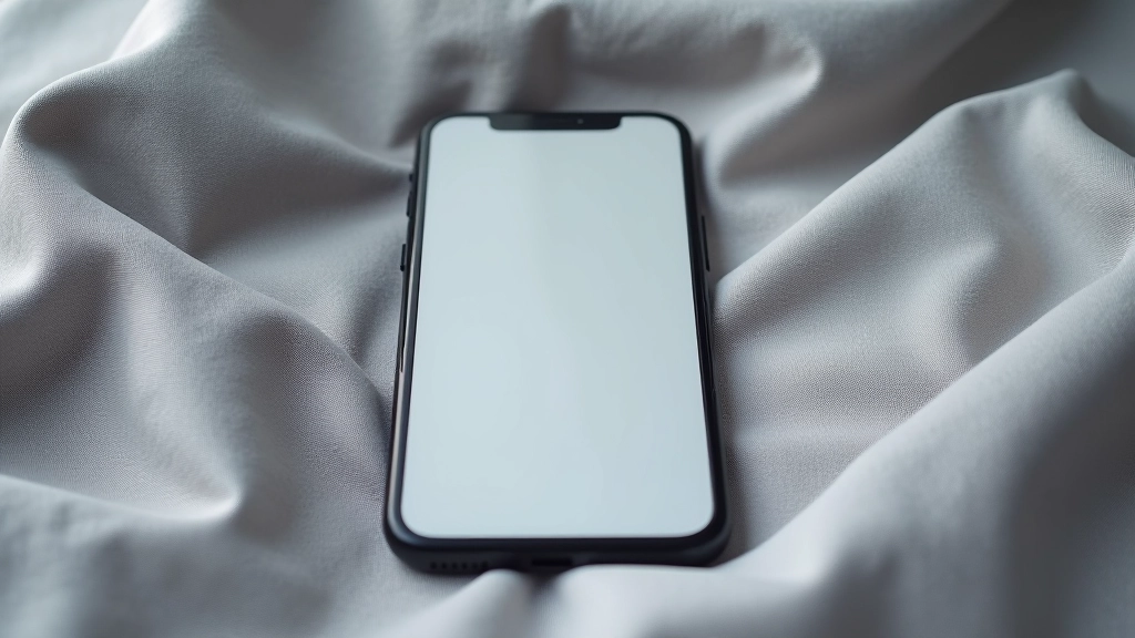 Smartphone scherm met grijswaardige displayweergave en beperkte meldingen